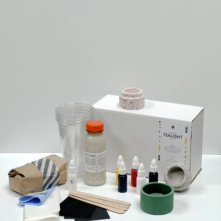 A1 DIY Terrazzo Theelichthouder Kit FIAM Ø 6,5cm - Kaarsenhouder Maken