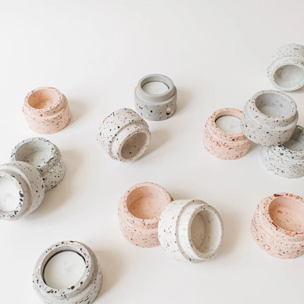 A1 DIY Terrazzo Theelichthouder Kit FIAM Ø 6,5cm - Kaarsenhouder Maken