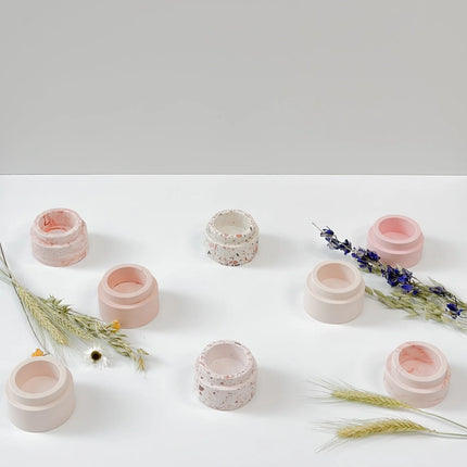 A1 DIY Terrazzo Theelichthouder Kit FIAM Ø 6,5cm - Kaarsenhouder Maken