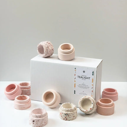 A1 DIY Terrazzo Theelichthouder Kit FIAM Ø 6,5cm - Kaarsenhouder Maken