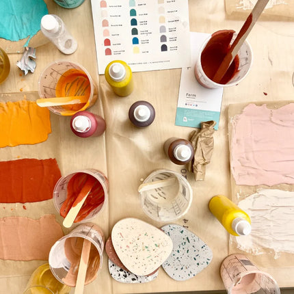 A1 DIY Terrazzo Theelichtjes Kit 2x LUME - Zelfmaak Kaarsenhouders Set