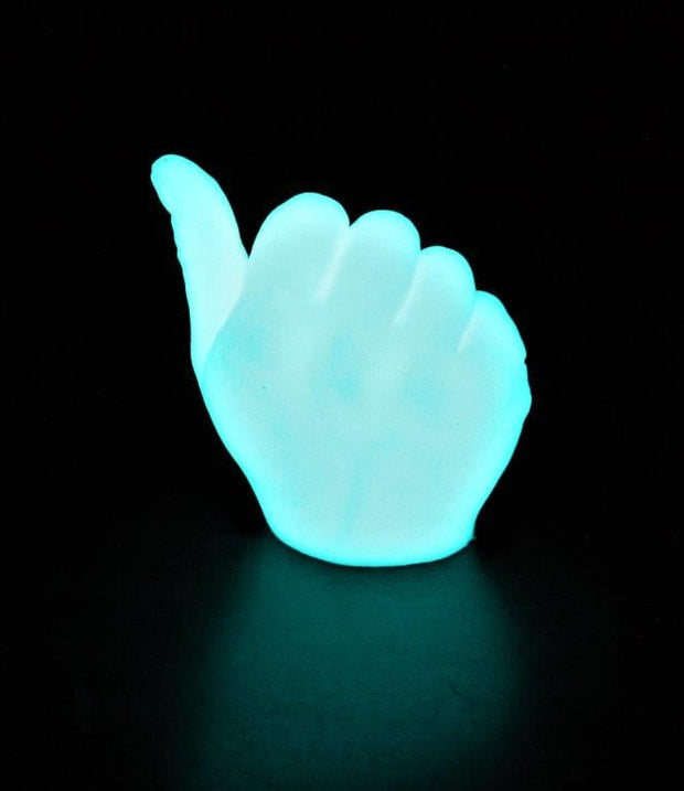 <h4>Een siliconen “Glow in the dark” hand</h4>