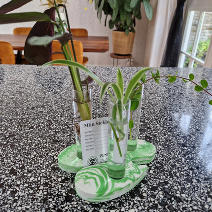 A1 DIY Terrazzo Kaarthouder Kit MONSTERA - Zelfmaak Visitekaarthouder