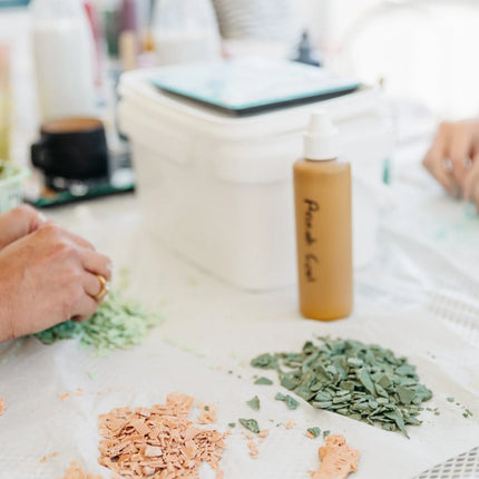 A1 DIY Terrazzo Kaarthouder Kit MONSTERA - Zelfmaak Visitekaarthouder
