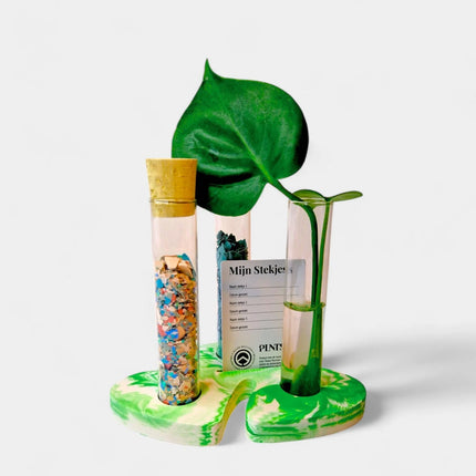 A1 DIY Terrazzo Kaarthouder Kit MONSTERA - Zelfmaak Visitekaarthouder