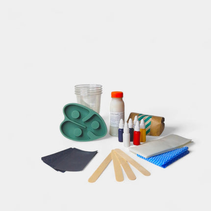 A1 DIY Terrazzo Kaarthouder Kit MONSTERA - Zelfmaak Visitekaarthouder