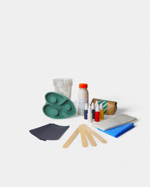 A1 DIY Terrazzo Kaarthouder Kit MONSTERA - Zelfmaak Visitekaarthouder
