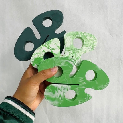 A1 DIY Terrazzo Kaarthouder Kit MONSTERA - Zelfmaak Visitekaarthouder
