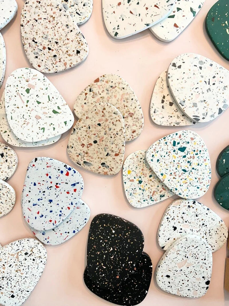 A1 DIY Terrazzo Onderzetters Kit LUCY - Zelfmaak Coasters Set