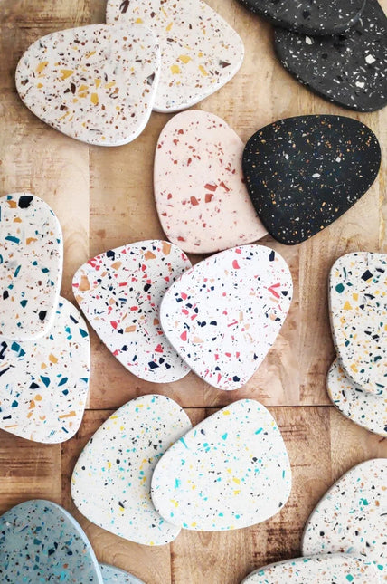 A1 DIY Terrazzo Onderzetters Kit LUCY - Zelfmaak Coasters Set