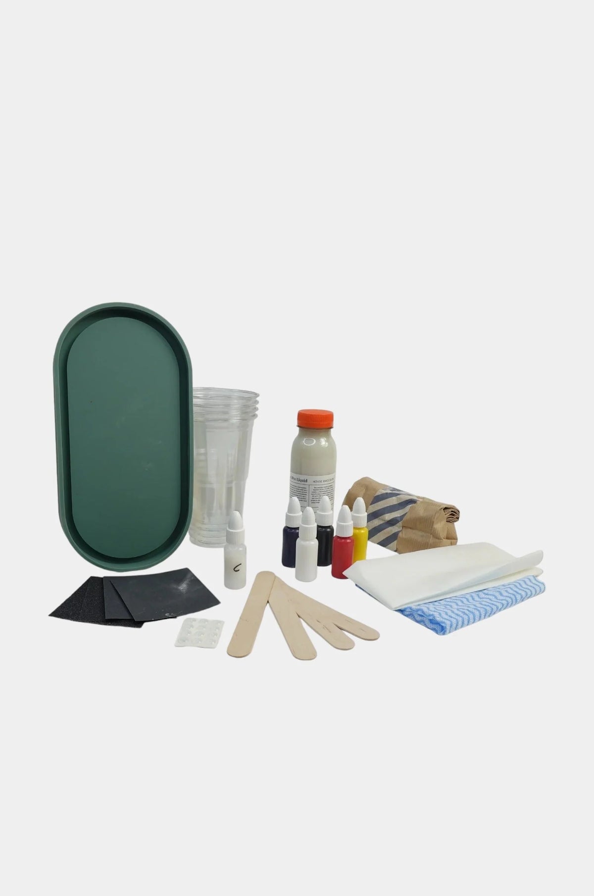 A1 DIY Terrazzo Ovale Schaal Kit XL - Maak Je Eigen Decoratieve Tray 12x25cm