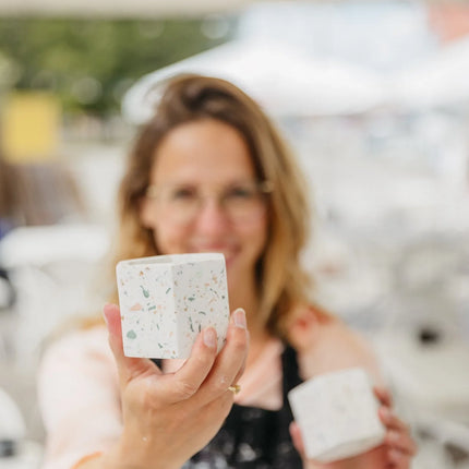 A1 DIY Terrazzo Plantenpot Kit FIORE Ø 5,5cm - Mini Bloempot Maken