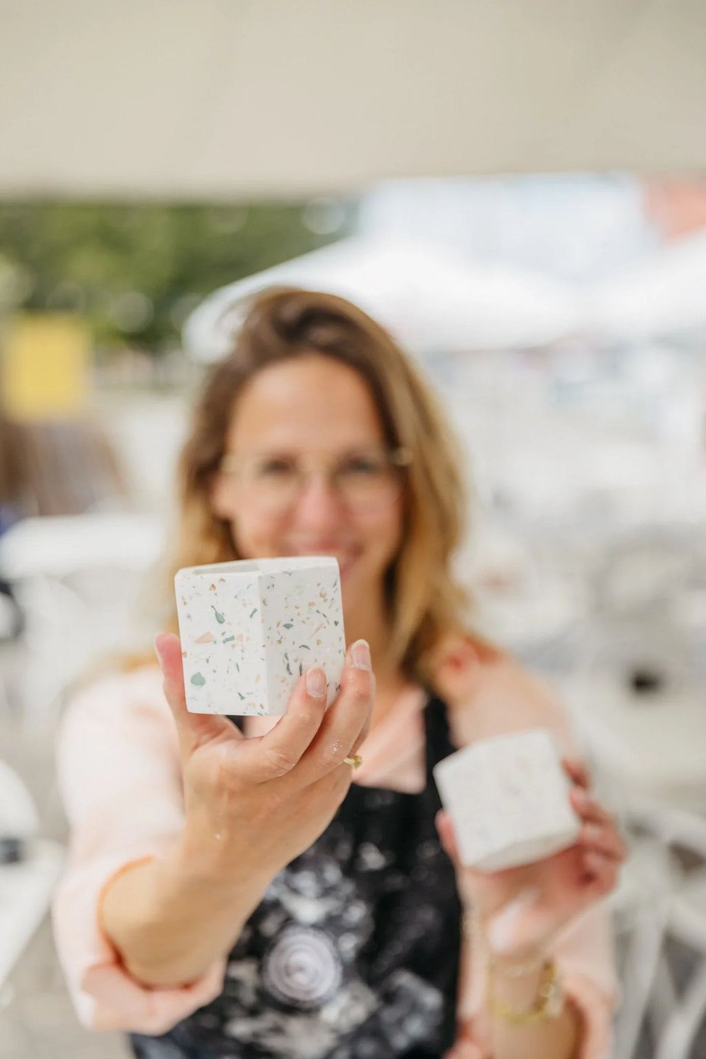 A1 DIY Terrazzo Plantenpot Kit FIORE Ø 5,5cm - Mini Bloempot Maken