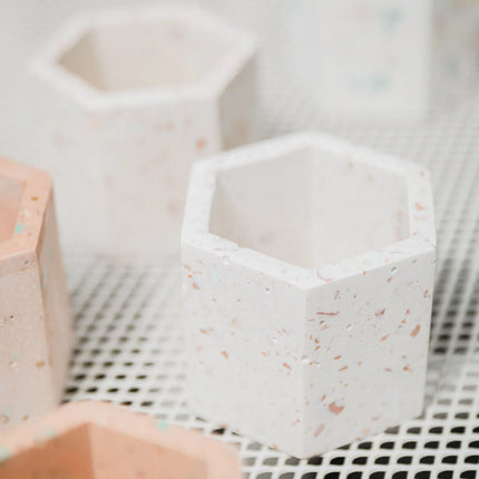 A1 DIY Terrazzo Plantenpot Kit FIORE Ø 5,5cm - Mini Bloempot Maken