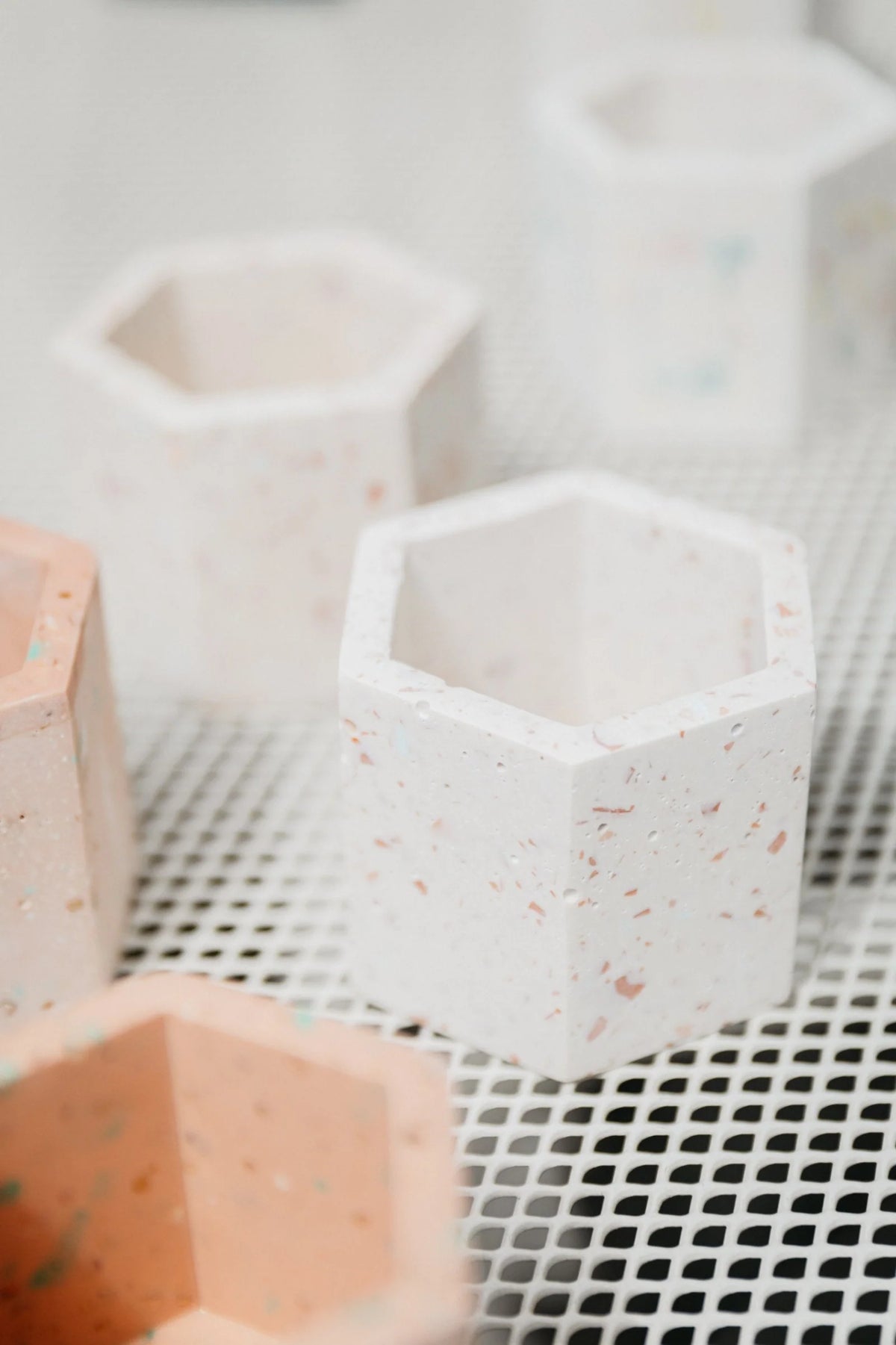 A1 DIY Terrazzo Plantenpot Kit FIORE Ø 5,5cm - Mini Bloempot Maken