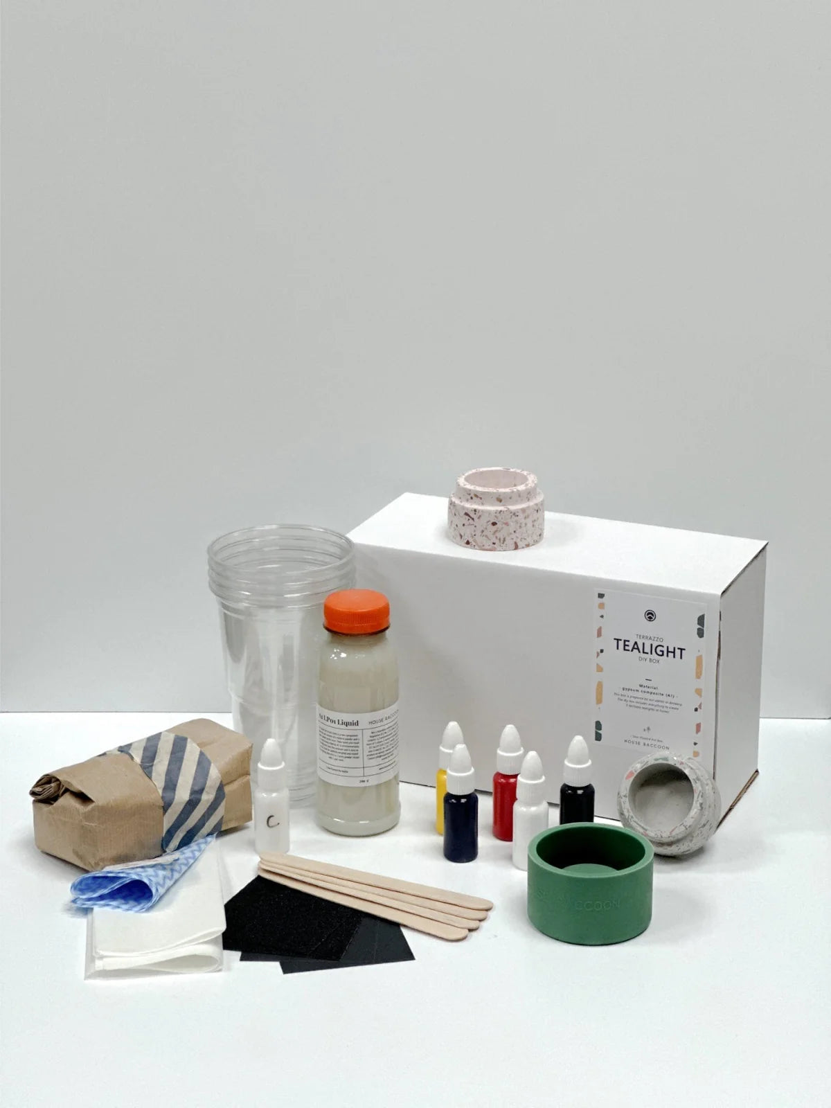 A1 DIY Terrazzo Theelichthouder Kit FIAM Ø 6,5cm - Kaarsenhouder Maken