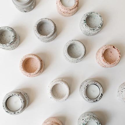 A1 DIY Terrazzo Theelichthouder Kit FIAM Ø 6,5cm - Kaarsenhouder Maken