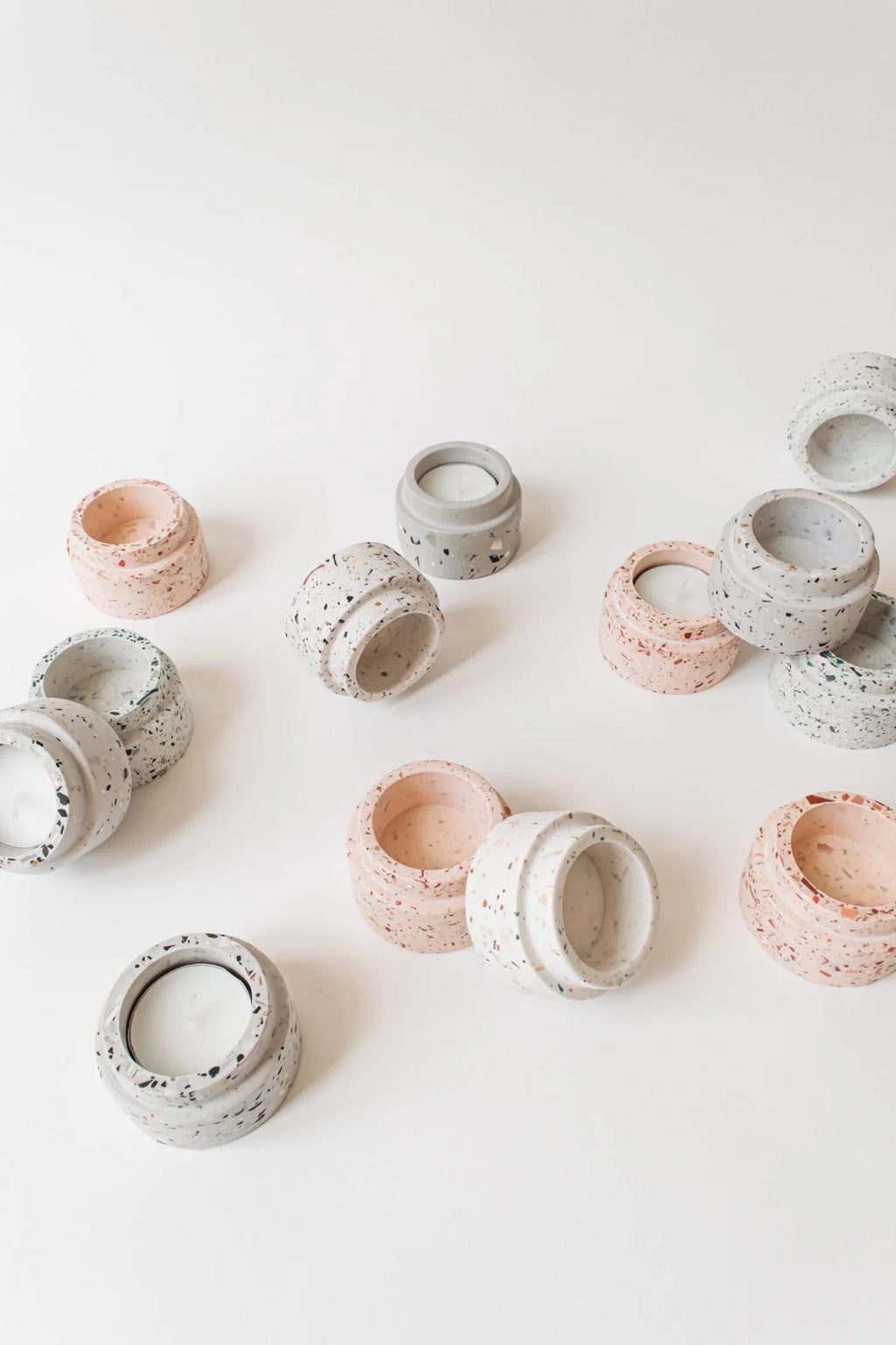 A1 DIY Terrazzo Theelichthouder Kit FIAM Ø 6,5cm - Kaarsenhouder Maken