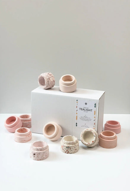 A1 DIY Terrazzo Theelichthouder Kit FIAM Ø 6,5cm - Kaarsenhouder Maken
