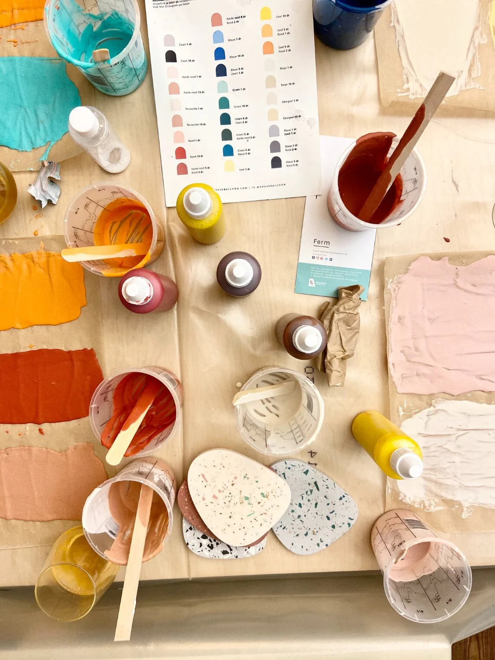 A1 DIY Terrazzo Theelichtjes Kit 2x LUME - Zelfmaak Kaarsenhouders Set
