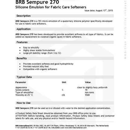 BRB International BRB Sempure 270 - Silicone Emulsie voor Textielzorg