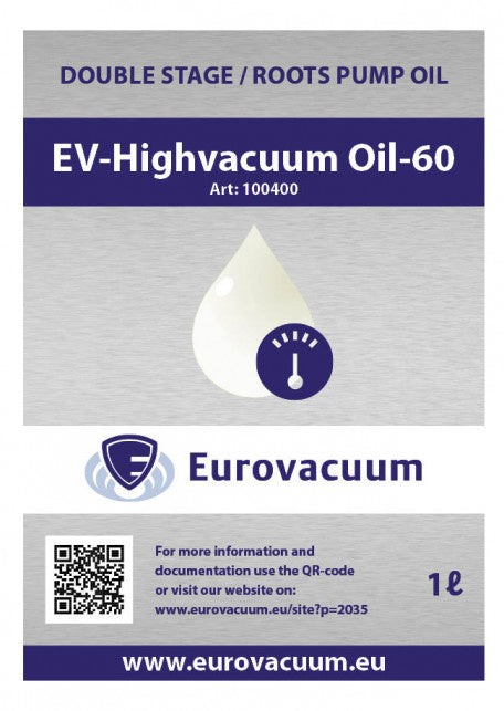 Eurovacuum Olie t.b.v. Vacuümpomp - EV-Highvacuum Oil-60