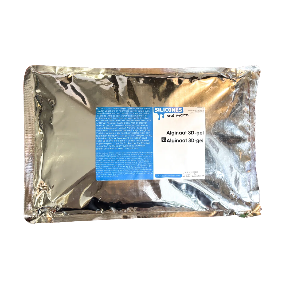 Huismerk - SAM Alginaat 3D-Gel – Snel Uithardend Afdrukmateriaal voor Bodycasting & Gezichtsmaskers