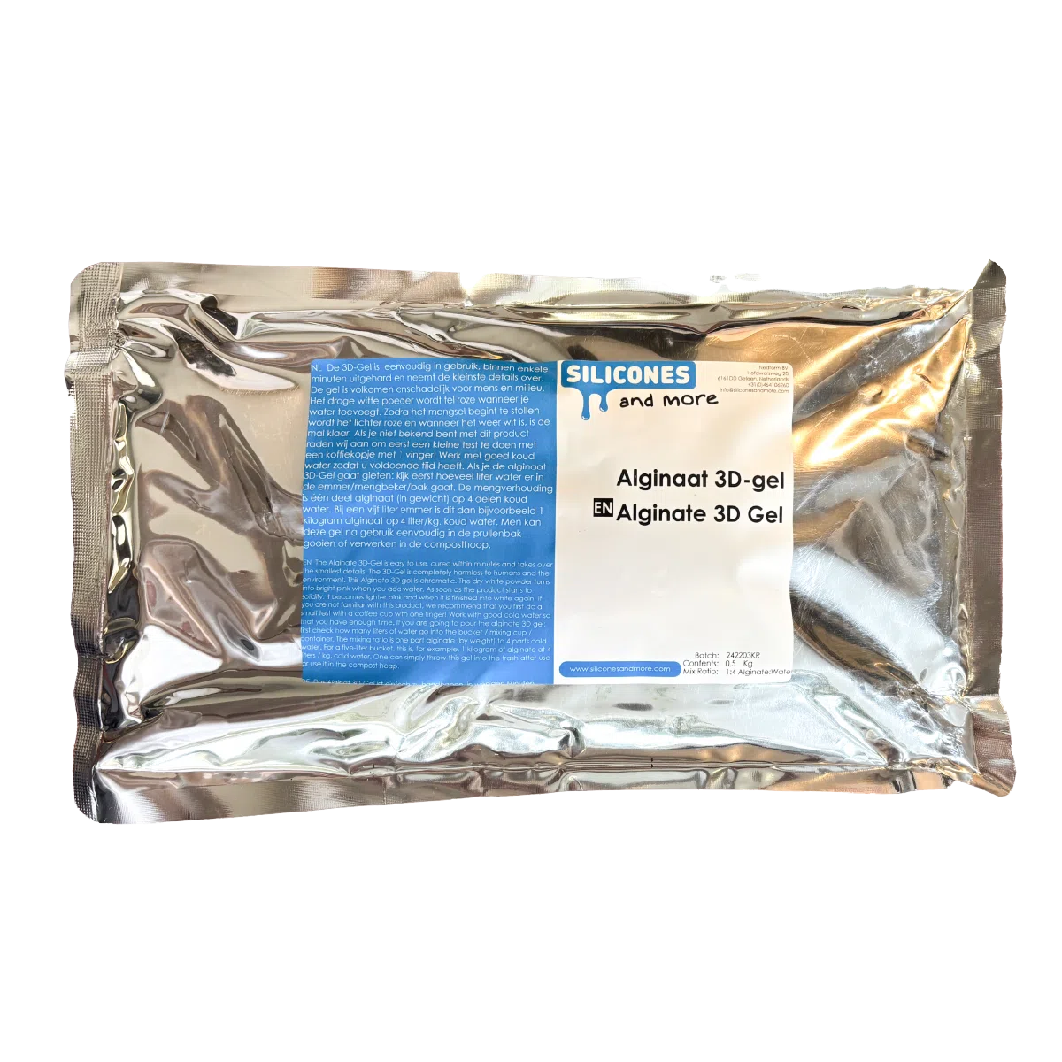 Huismerk - SAM Alginaat 3D-Gel – Snel Uithardend Afdrukmateriaal voor Bodycasting & Gezichtsmaskers