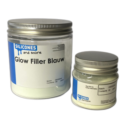 Huismerk - SAM Glow Filler Blauw of Groen – Glow-in-the-Dark Vulstof voor Siliconen, Epoxy & Polyurethaan