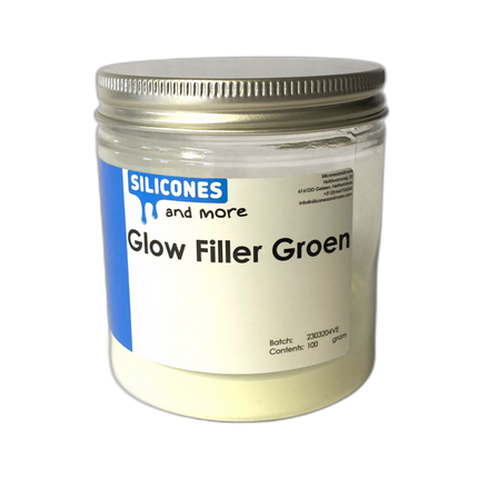 Huismerk - SAM Glow Filler Blauw of Groen – Glow-in-the-Dark Vulstof voor Siliconen, Epoxy & Polyurethaan
