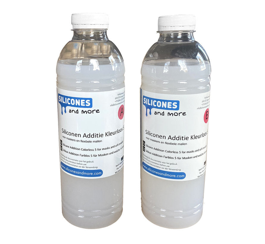 Huismerk - SAM Siliconen Additie Kleurloos 5 – Zeer Zachte Platinum Silicone voor Maskers & Flexibele Mallen