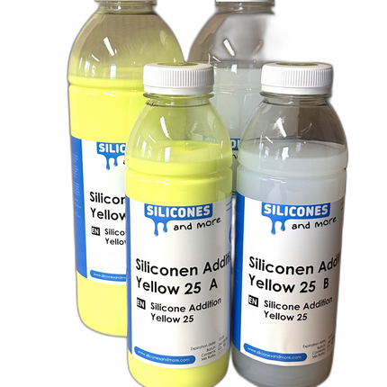 Huismerk - SAM Siliconen Additie Yellow 25 Set – Middelharde Additie Vormrubber voor Mallen & Prototypes