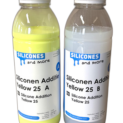 Huismerk - SAM Siliconen Additie Yellow 25 Set – Middelharde Additie Vormrubber voor Mallen & Prototypes