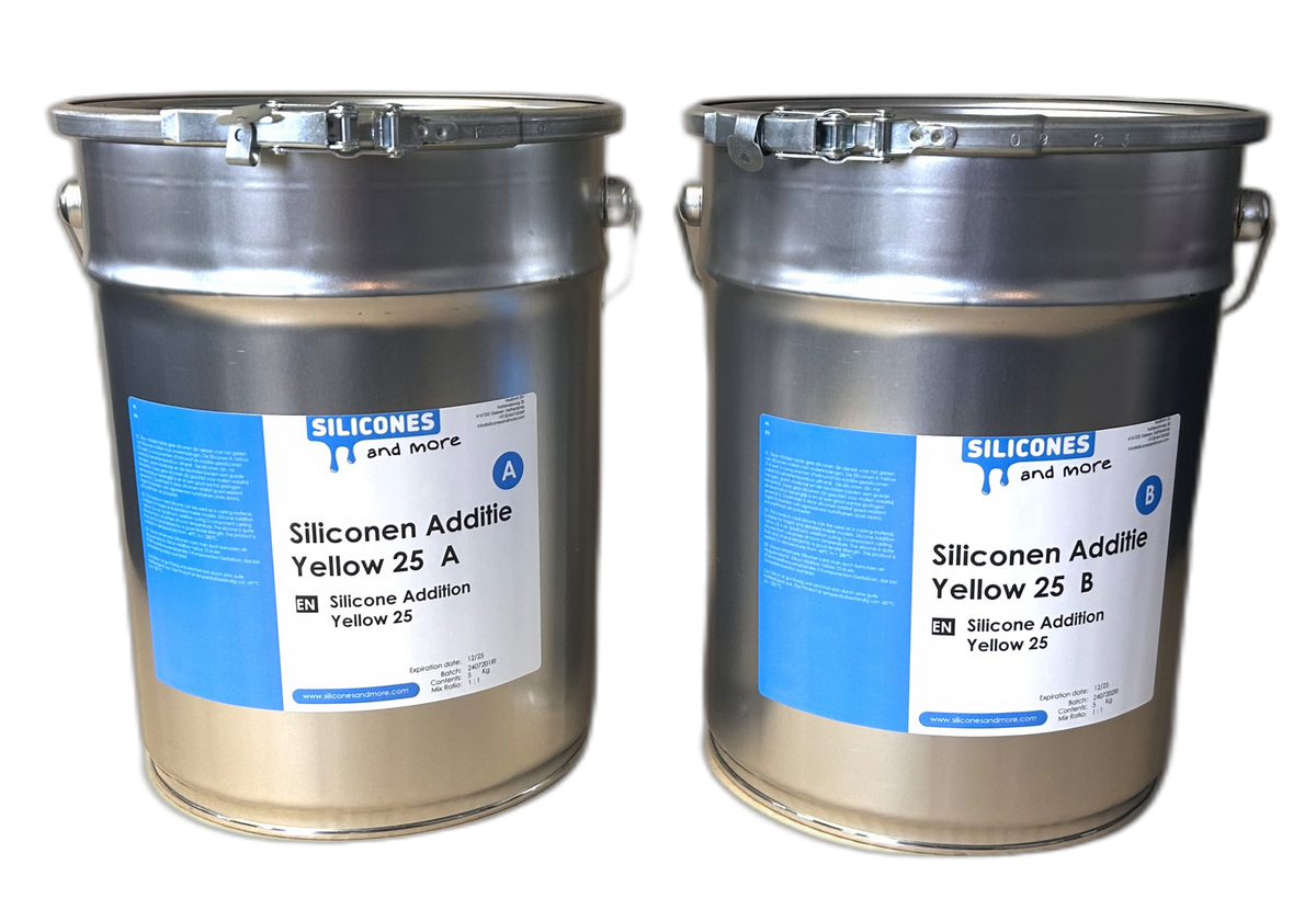 Huismerk - SAM Siliconen Additie Yellow 25 Set – Middelharde Additie Vormrubber voor Mallen & Prototypes