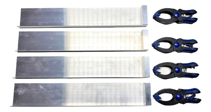 S.A.M. Bekisting  Set voor siliconen mallen - Aluminium 49 x 4 cm.