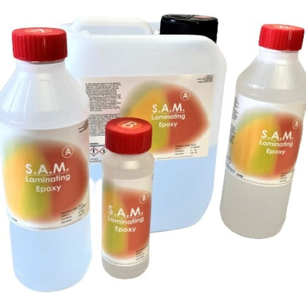 S.A.M. Laminating Epoxy Resin,  0,1 tot 2 cm. dik lamineren