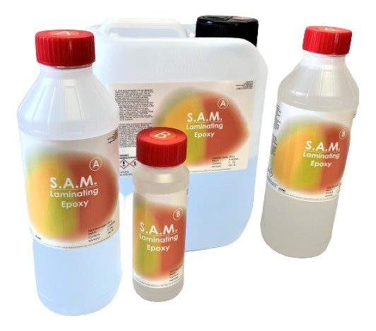 S.A.M. Laminating Epoxy Resin,  0,1 tot 2 cm. dik lamineren