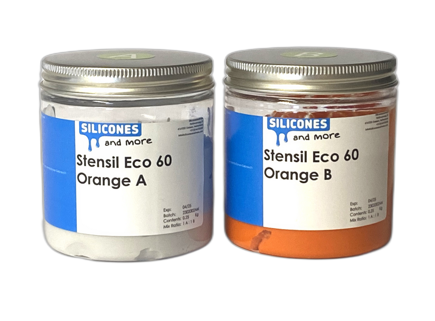 Silconic Silconic Stensil ECO 60 Oranje – Kneedbare Silicone voor Mallen Maken & Sieraden