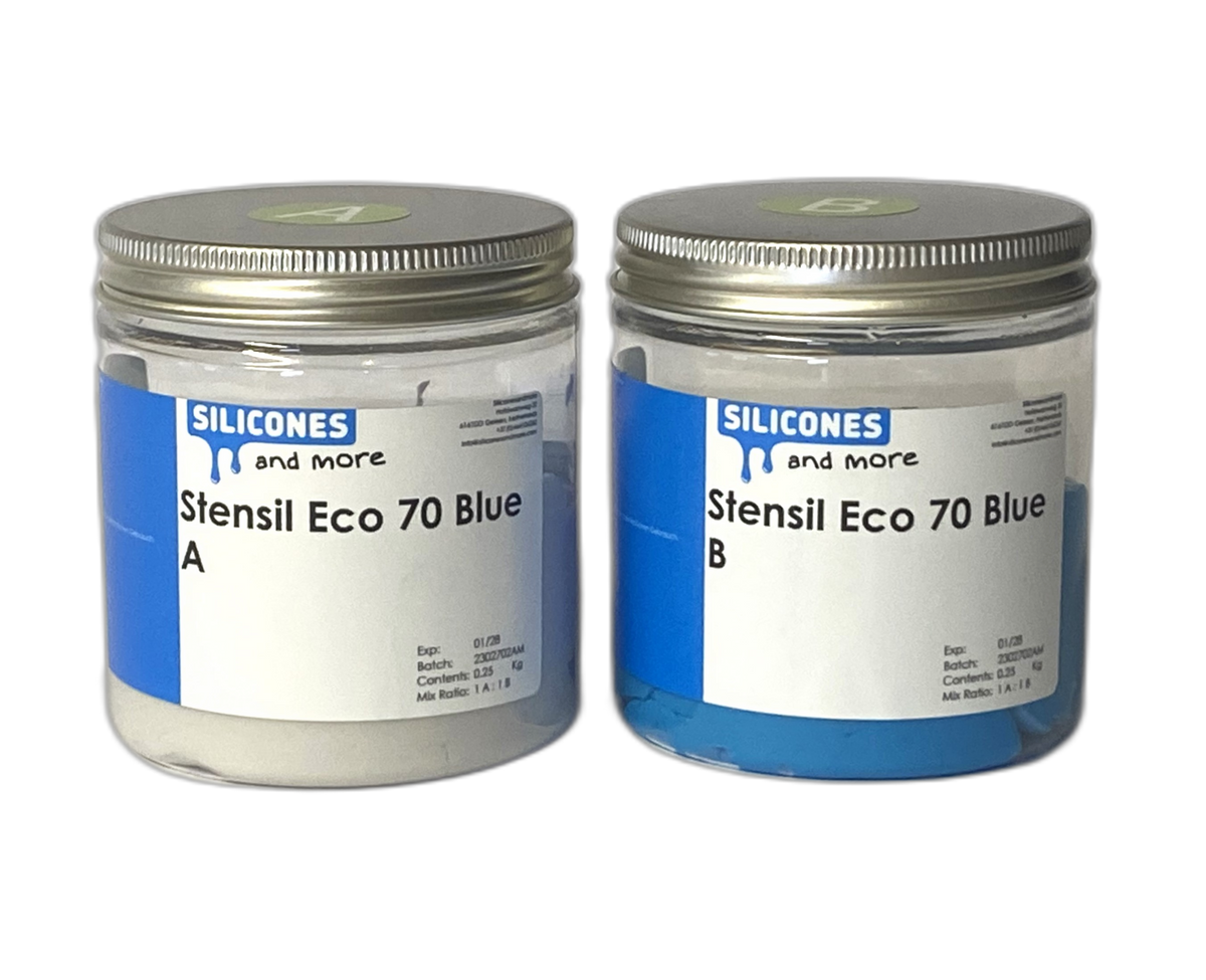 Silconic Silconic Stensil ECO 70 Blauw – Kneedbare Silicone voor Mallen Maken & Industrieel Prototyping