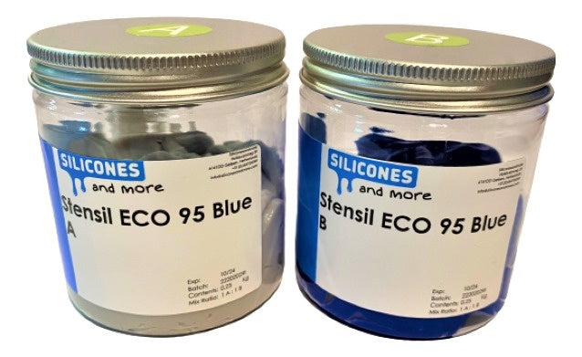 Silconic Silconic Stensil ECO 95 Blauw – Kneedbare Silicone voor Harde Mallen & Industriële Toepassingen