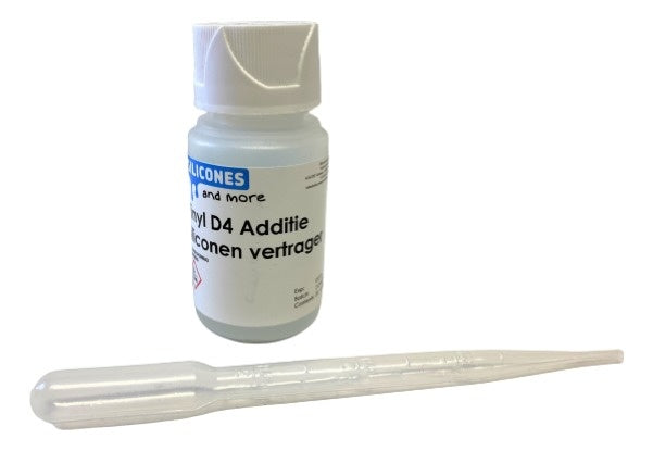 Siliconesandmore Vinyl D4, Additie siliconen vertrager